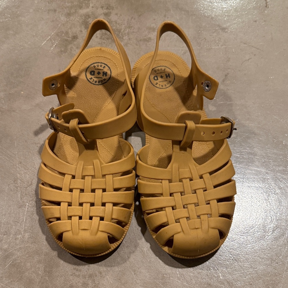 Kids Tan Jelly Sandals with Buckle